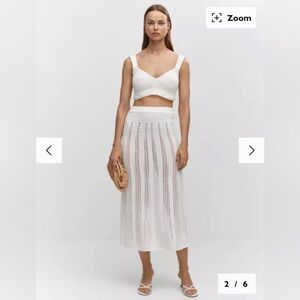 Mango Santorini Crochet Skirt